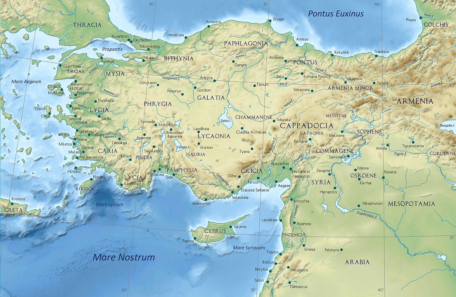 ΣΤΑ ΙΧΝΗ ΤΩΝ ΑΙΩΝΩΝ : KΑΠΠΑΔΟΚΙΑ-ΝΟΤΙΑ ΠΑΡΑΛΙΑ ΜΙΚΡΑΣ ΑΣΙΑΣ